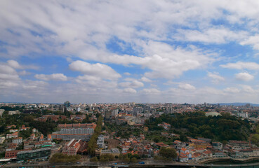 Fototapeta na wymiar Porto Embankment over the river Douro at sunny day