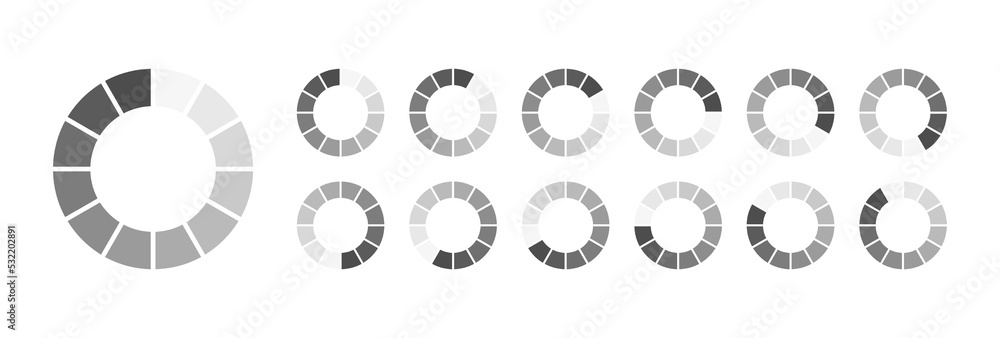 Fototapete circular loading buffering icons vector video ready for animation gif all keyframes frames bufring c