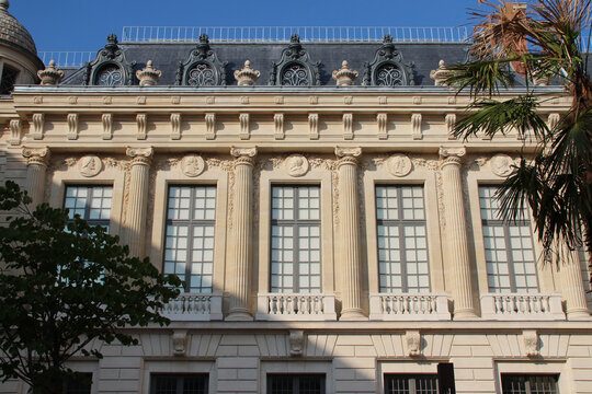 french national library (bnf richelieu) in paris (france)
