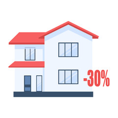 House vector icon in flat style isolated 
