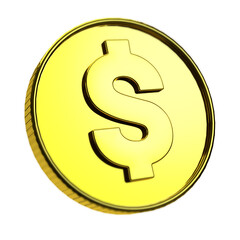 Gold 3d coin