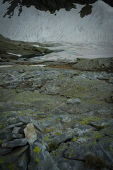 frozen lake in bognanco valley