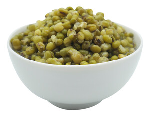 green beans (Moong whole) on white background