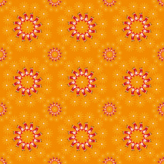 Christmas Pattern de motif de Noël infinite color decor Party Fête stars orange pas