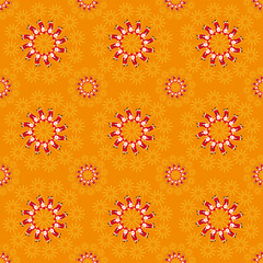 Christmas Pattern de motif de Noël infinite color decor Party Fête stars orange