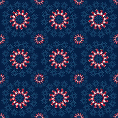 Christmas Pattern de motif de Noël infinite color decor Party Fête stars dark blue