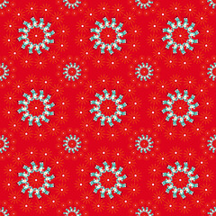 Christmas Pattern de motif de Noël infinite color decor Party Fête stars red emerald peas 