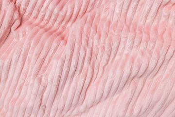 New soft pink fabric with waves and lines. Abstract texture background