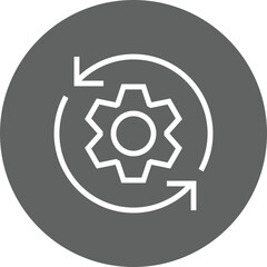 Functionality Gear Operations Outline Icon