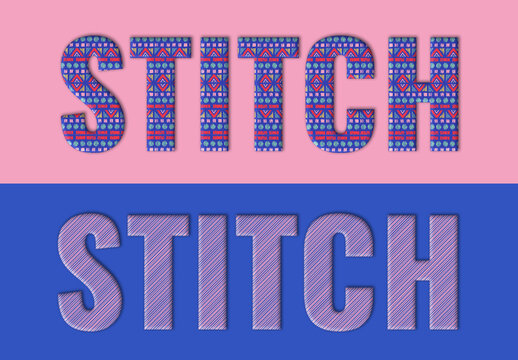 Stitch Text Effect
