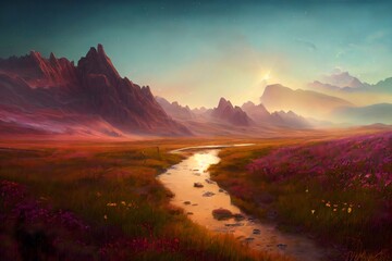 Beautiful fantasy landscape