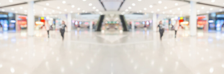 Abstract blur modern shopping mall interior background