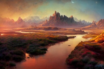 Beautiful fantasy landscape