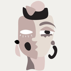 surreal women portraits in the cubism style.