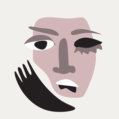 surreal women portraits in the cubism style.