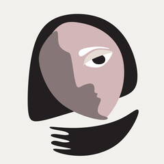 surreal women portraits in the cubism style.