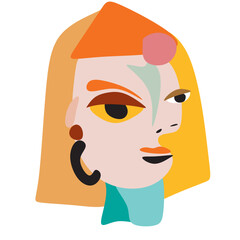 surreal women portraits in the cubism style.