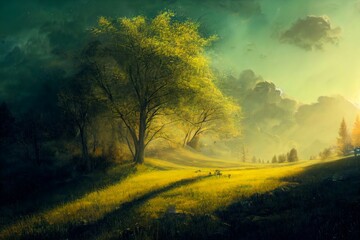 Obraz premium Beautiful fantasy landscape
