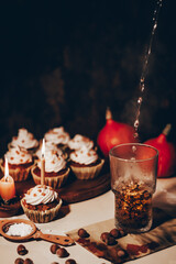 Autumn mood on home kitchen table