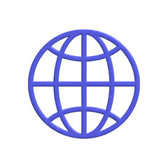 globe icon on white