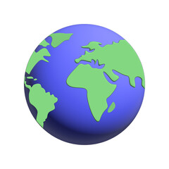 globe on white