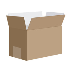 brown mockup packaging box, template for business and branding identity.