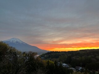sunset in the mountains