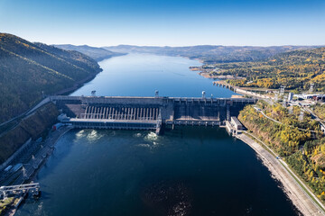  view of the hydroelectric dam on the river