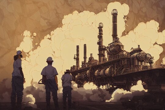 Boilermakers ,Anime style illustration V2 High quality 2d illustration