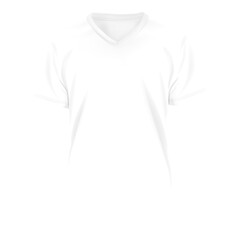 Men's white t-shirt with short sleeve mockup. Front view template.