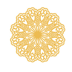 Golden decorative mandala