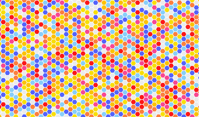 Multicolored honeycomb pattern background