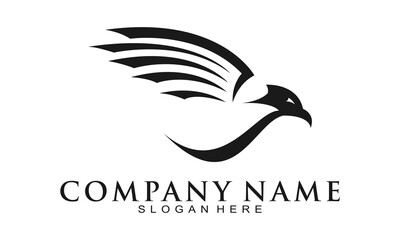 Eagle bird illustration vector logo