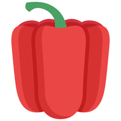 Bell pepper icon. Flat design. For presentation.