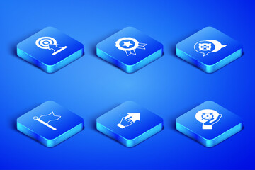 Set Target, with arrow, Hand pointing finger, Flag, Medal and icon. Vector