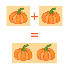 Illustration of mathematical operation addition