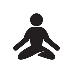 human yoga icon logo vector illustration