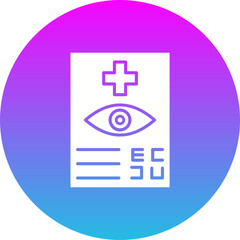Obraz premium Eye Test Gradient Circle Glyph Inverted Icon
