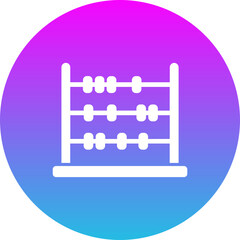 Abacus Gradient Circle Glyph Inverted Icon