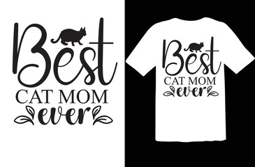 Best cat mom ever svg design