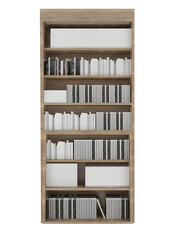 7 rows wooden books rack transparent. Png