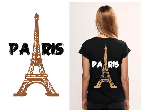 Paris t shirt design.
