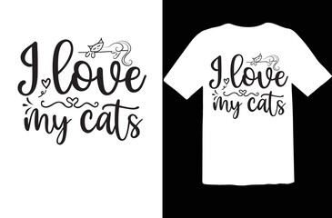 I love my cats svg design