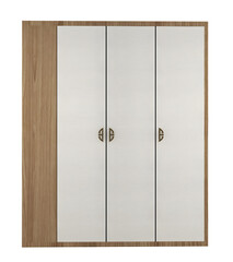 Modern plywood and white wardrobe transparent. Png