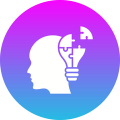 Strategy Gradient Circle Glyph Inverted Icon