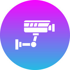 Cctv Gradient Circle Glyph Inverted Icon