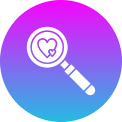 Search Gradient Circle Glyph Inverted Icon