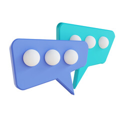 3D illustration chat