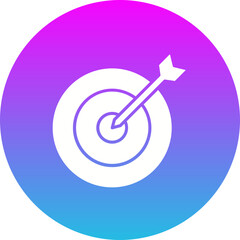 Target Gradient Circle Glyph Inverted Icon