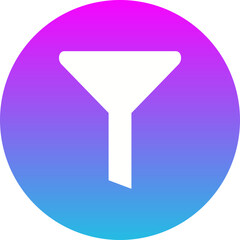 Filter Gradient Circle Glyph Inverted Icon